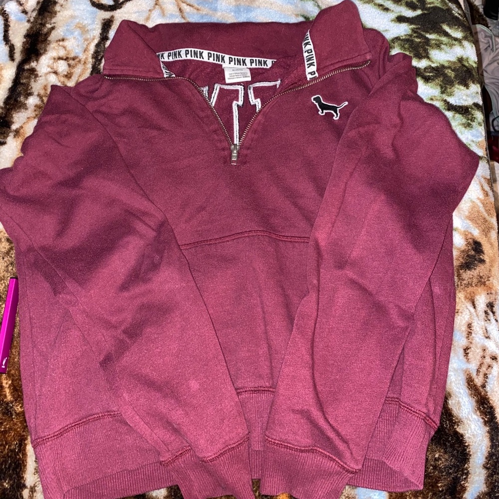 Maroon half zip from PINK